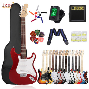 IRIN Factory Wholesale OEM ODM Custom Guitar Kit 39" Inch Starter kit Electric Guitar with Amp Amplifier Bag Accessories Set