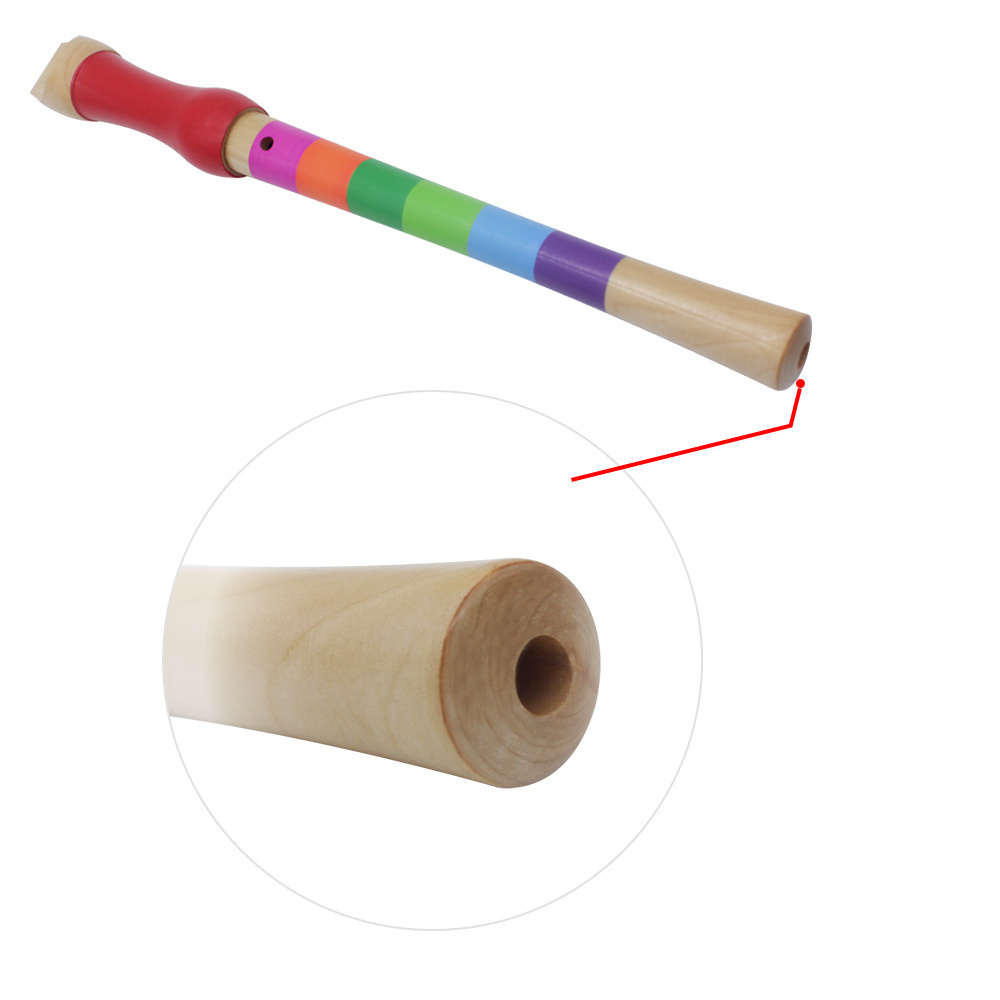 factory wholesale hot sale toy musical instrument  music educational toys for kids wooden colorful 8 hole clarinet