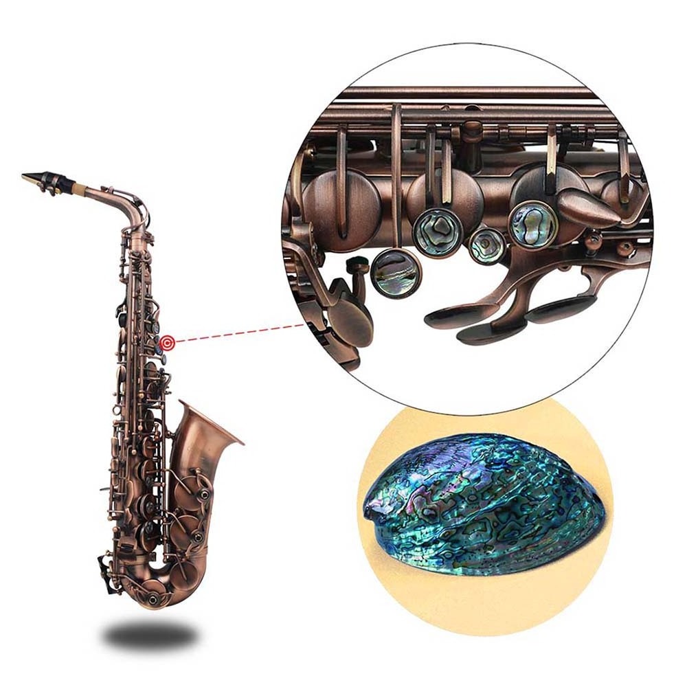 SLADE Eb types cyan-blue red Imitate classical antique style alto tenor saxophone professional instrument with case bag