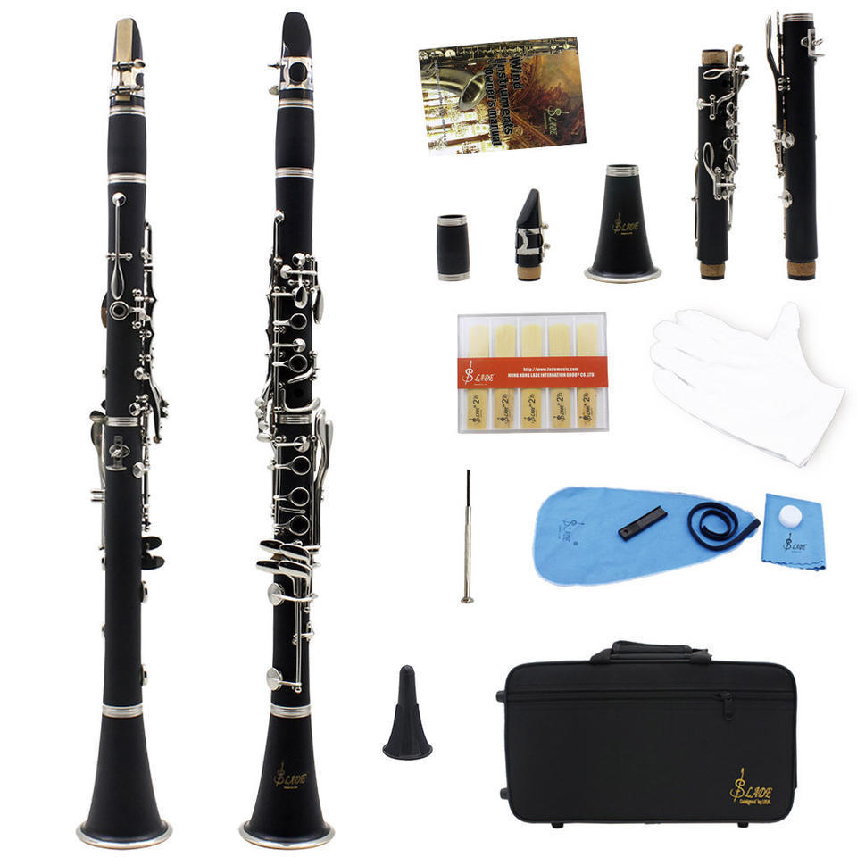 Woodwind Instruments Musical Clarinet Support OEM 17 Keys Nickel Plated Bakelite Bb Tone Tenor Clarinet