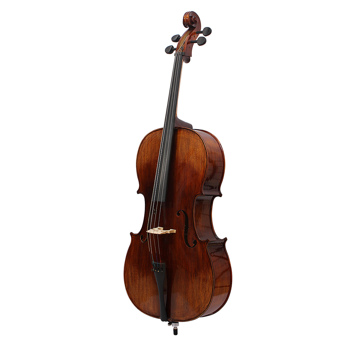 Professional foreign trade export musical instrument wholesale playing teaching antique color tiger pattern bright cello