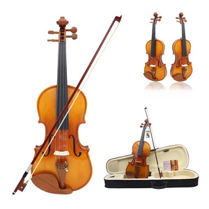 4/4 handmade jujube accessories  bright violin with piano cloth  rosin case and bow  suitable for beginners