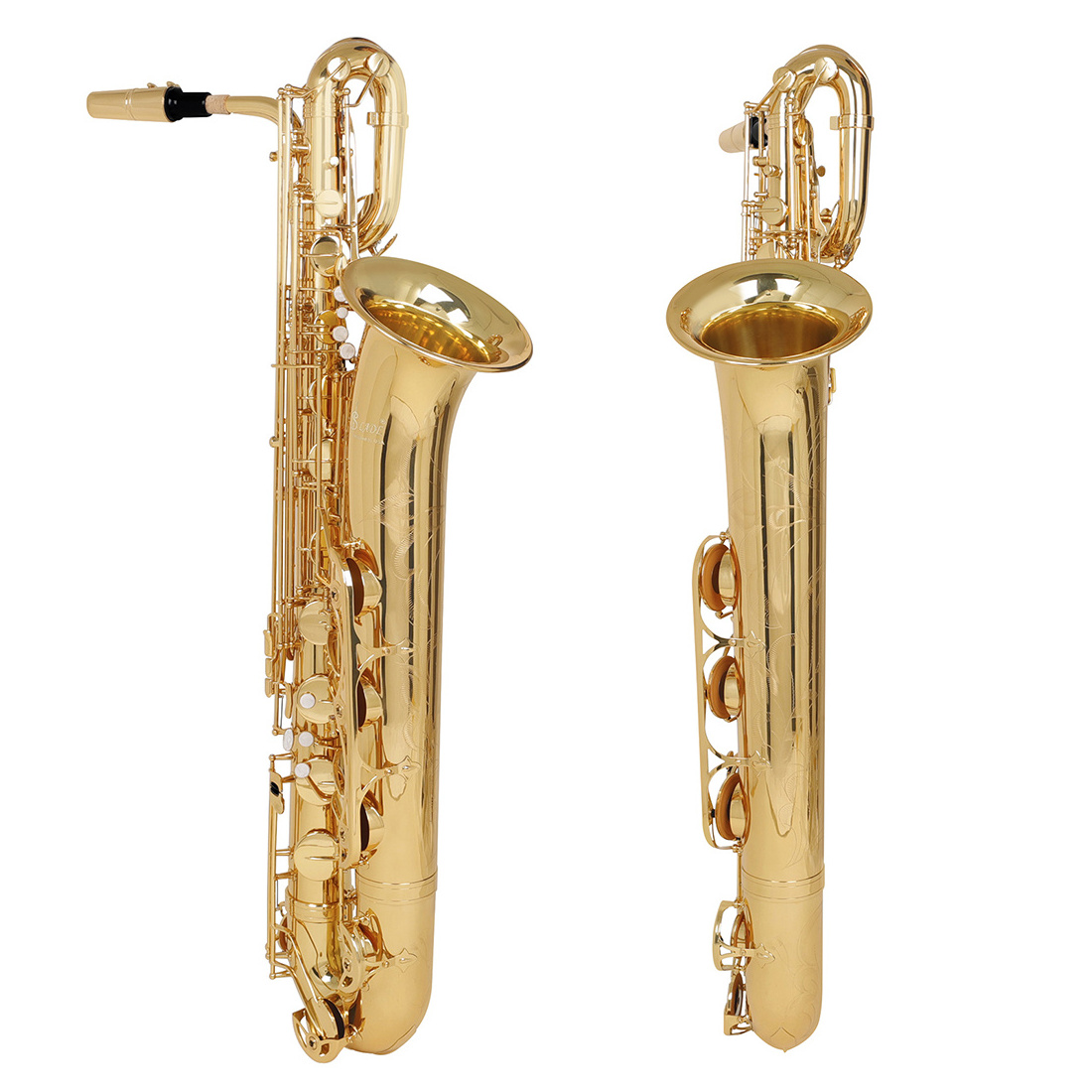 SLADE Gold Eb Performance High Quality Brass Instrument White Shell Button Baritone saxophone