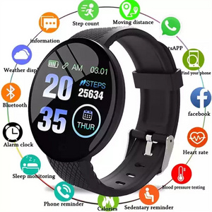 2023 Factory Cheap Price D18 Smart Watch IP67 Waterproof Fitness Tracker Sports Watch Heart Rate D18S Wristband For IOS Android