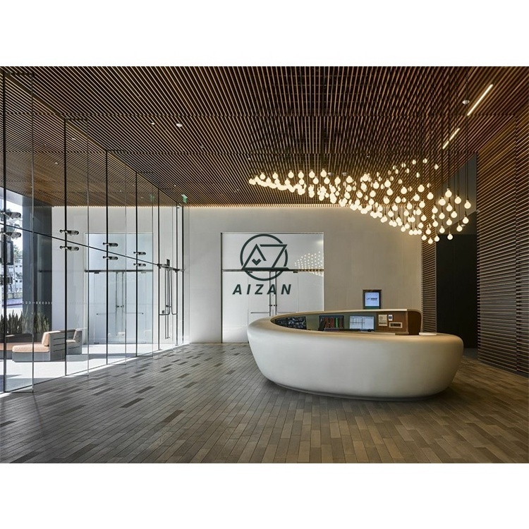 Modern Salon Circular Round Reception Desk Modern Design Elegant White Round Information Office Reception Desk