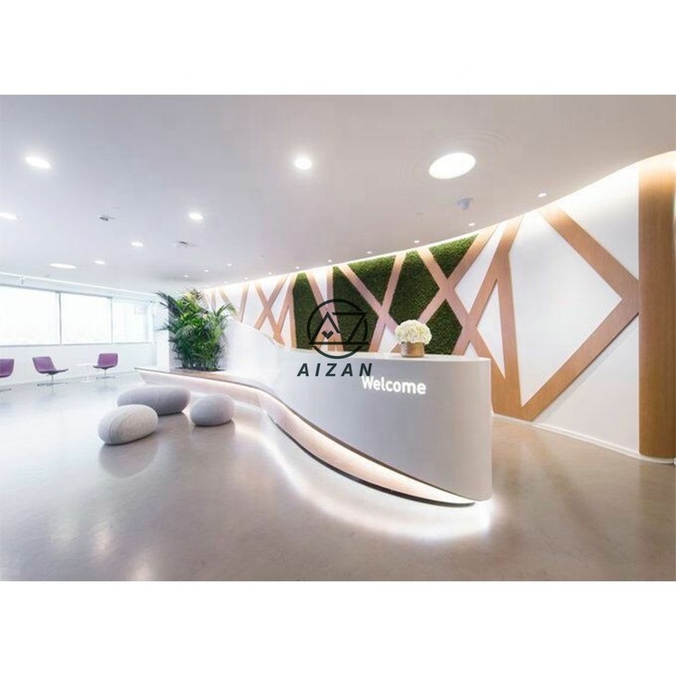 Modern Salon Circular Round Reception Desk Modern Design Elegant White Round Information Office Reception Desk