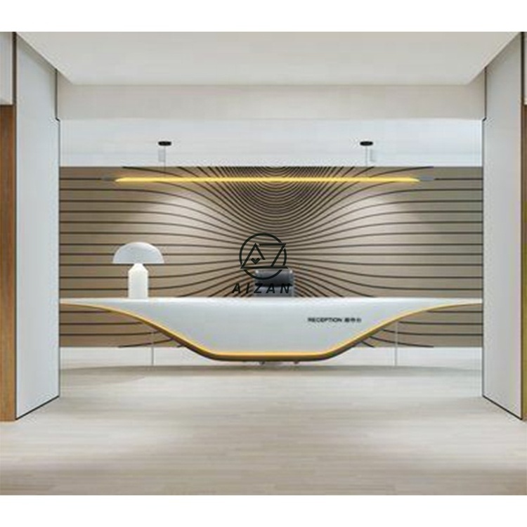 Modern Salon Circular Round Reception Desk Modern Design Elegant White Round Information Office Reception Desk