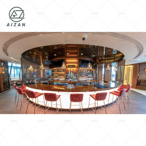 modern semi circle round bar counter translucent marble stone restaurant modern bar counter customized