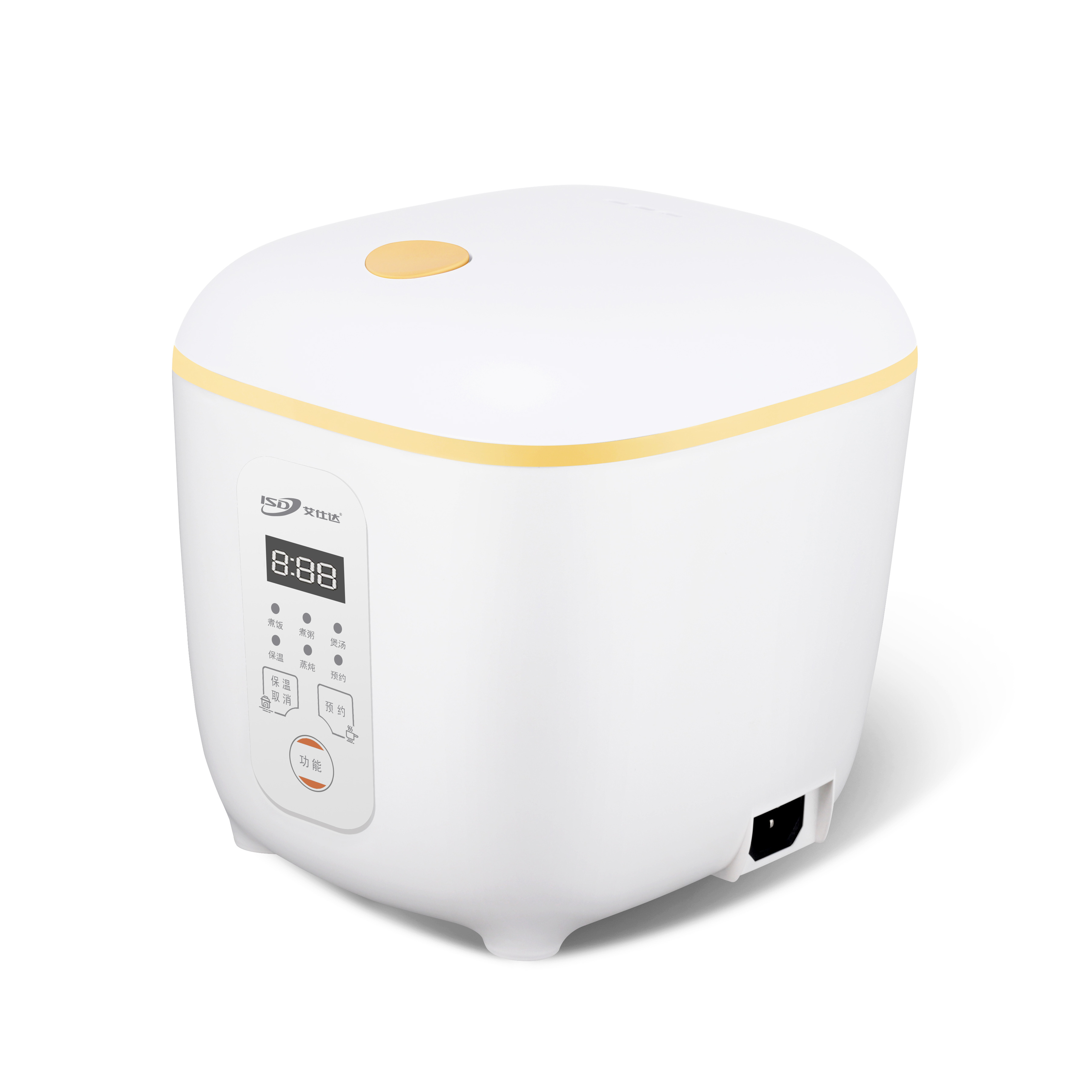 Household mini multifunctional 1.2L, 2L mini cooking pot three-purpose intelligent electric rice cooker, one-click cooking,