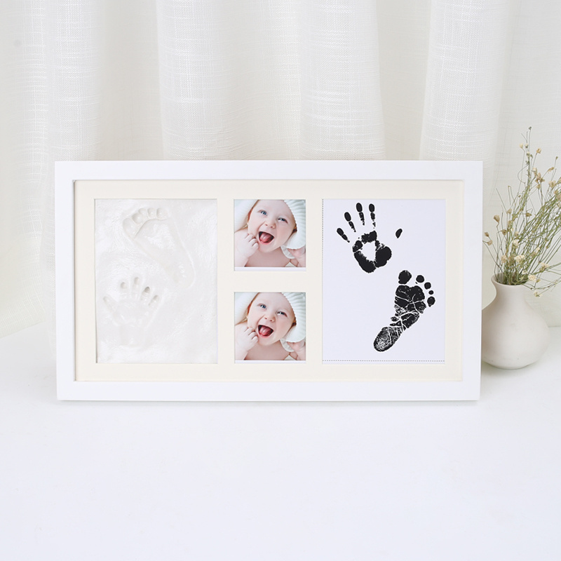 Baby growth records are available in both ink and ink cartridges. Solid wood photo frame, hand printed mud photo frame