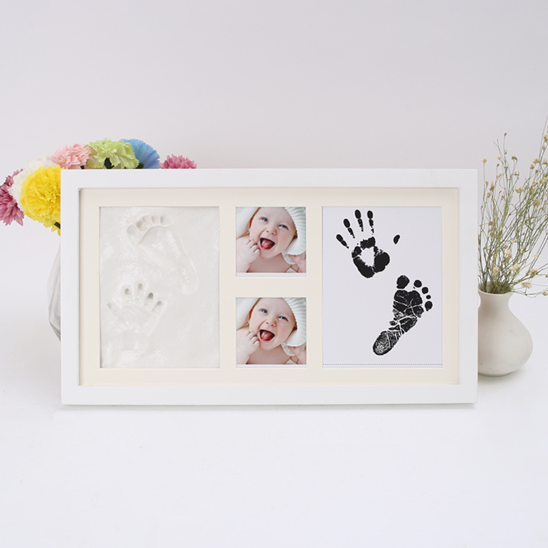 Baby growth records are available in both ink and ink cartridges. Solid wood photo frame, hand printed mud photo frame