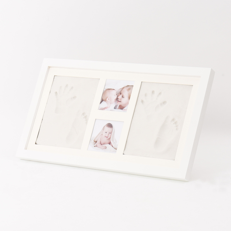 Baby Hand and Footprint Makers Kit Boy or Girl Nursery Photo Prints Keepsake Frame Personalized Baby Gifts, Nursery Decor