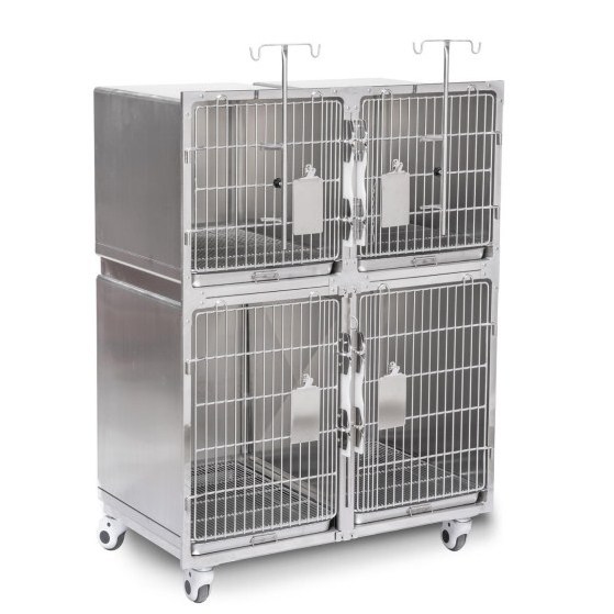 Hospital Clinic  Veterinary animal Stainless Steel Cage Pet Vet Dog Cat Cage