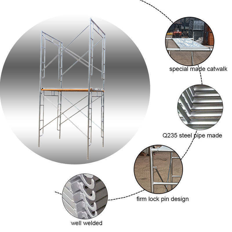 Factory Price welded q195 open end foldable portable used frame scaffolding for sale