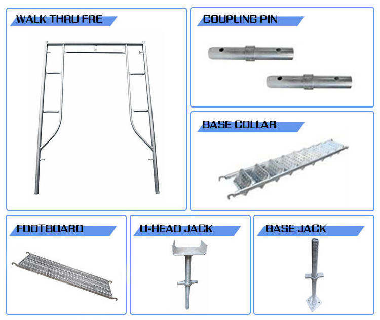 Oem Construction Heavy Duty Galvanized Mason narrow scaffolding frame