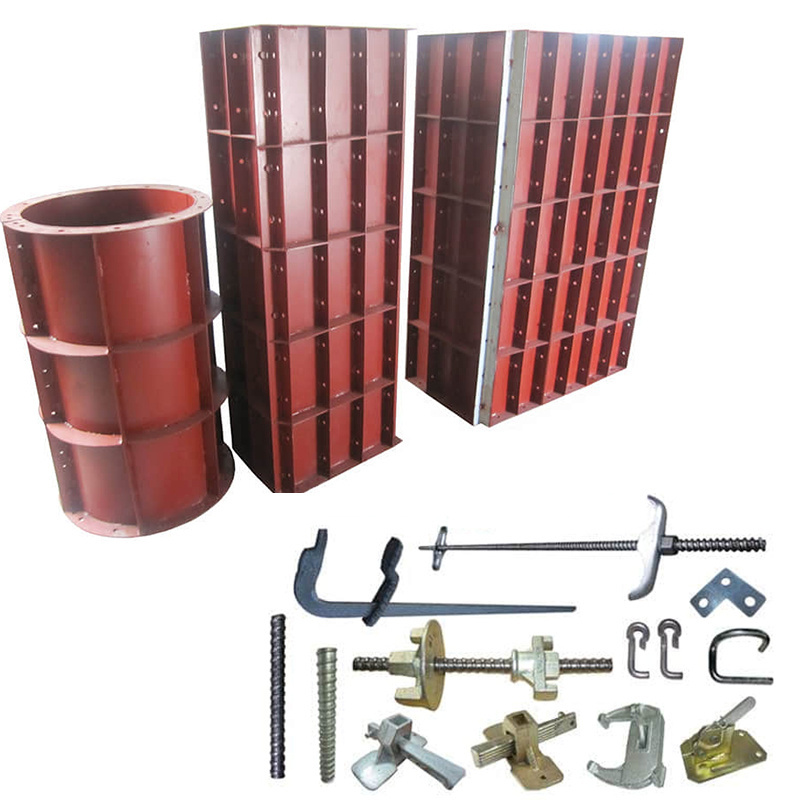 Reusable steel circular column formwork