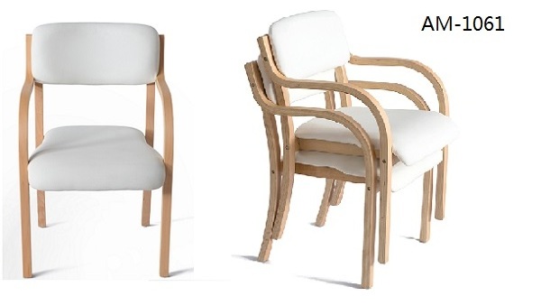 AM-1061 Classical Stackable Bentwood Plywood Dining Chair