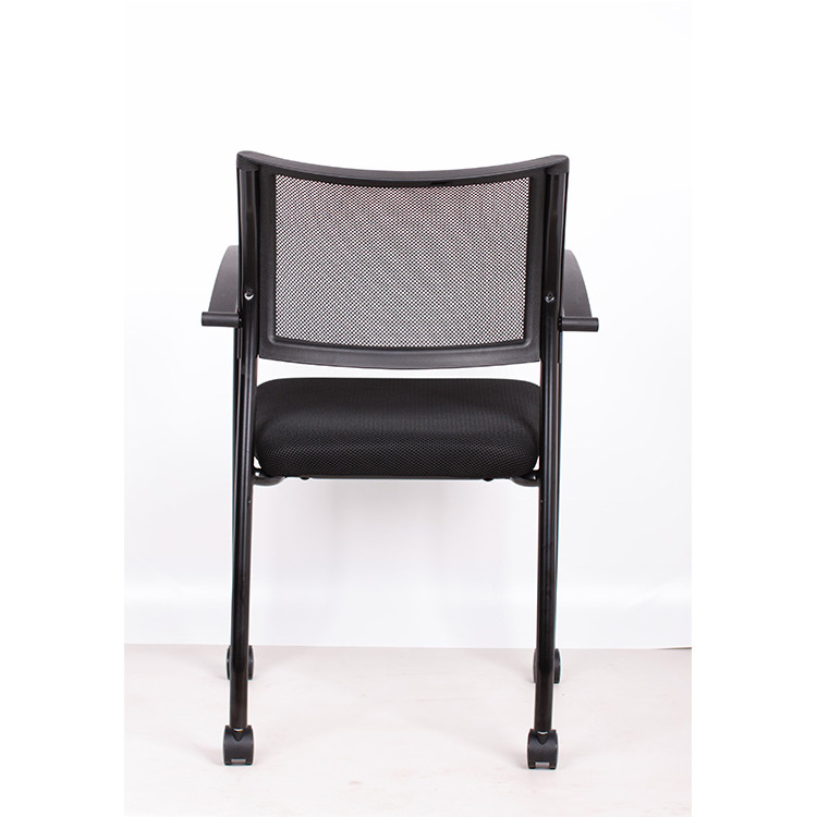 New Model High Quality Conference Chair Staff Training Four Legs  Stackable Mesh Guest Chairs With Caster