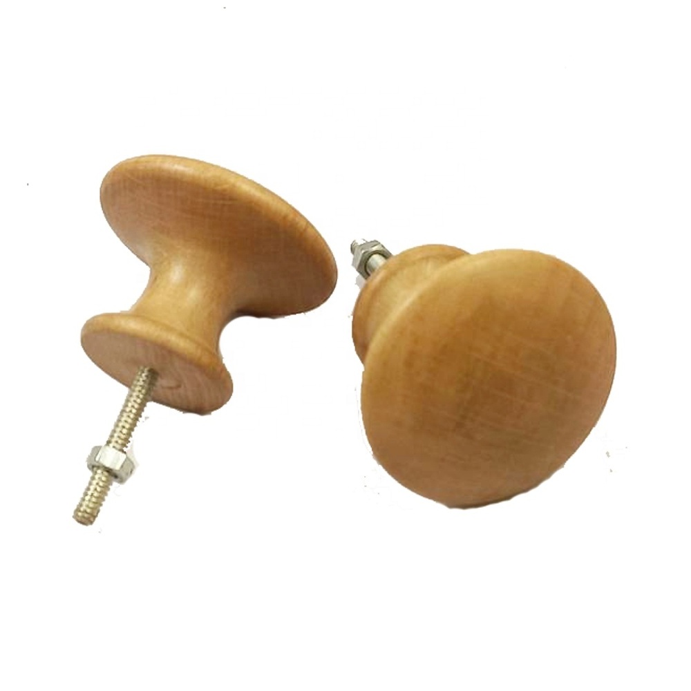 Top Quality Different Shapes Best quality Hot Sale handcrafted wooden knob for drawers cabinet doors Pull Handle in wood