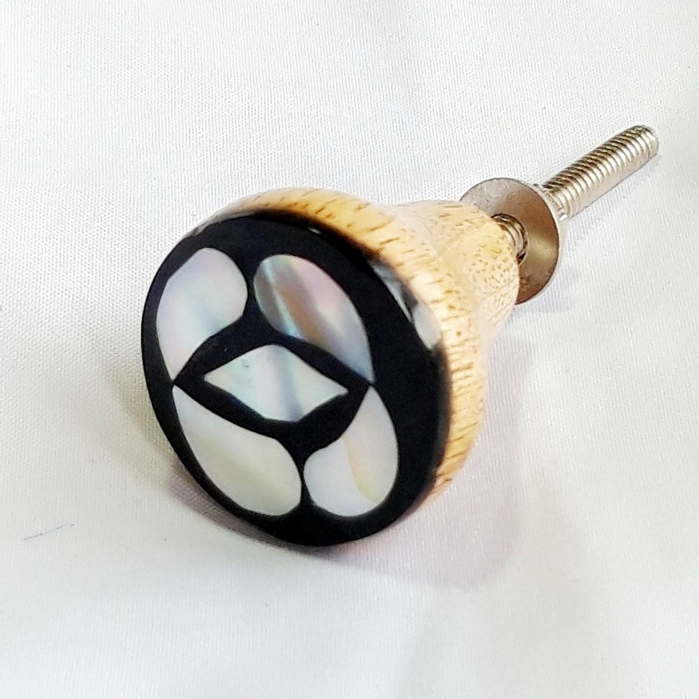 Wooden Mother Of Pearl Decoration Cabinet Furniture Handle Knob And Puller Mother of Pearl inlay Cabinet Knob