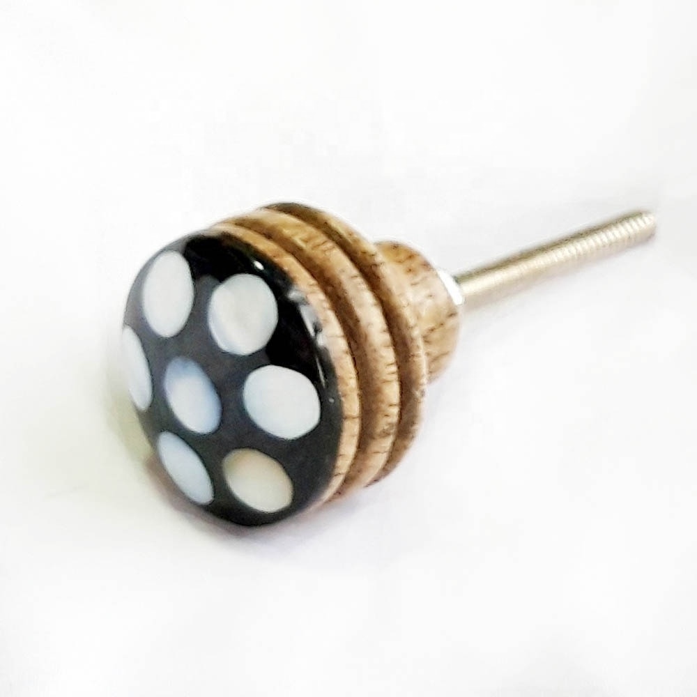 Wooden Mother Of Pearl Decoration Cabinet Furniture Handle Knob And Puller Mother of Pearl inlay Cabinet Knob