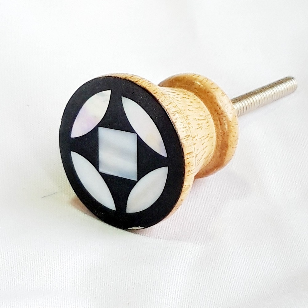 Wooden Mother Of Pearl Decoration Cabinet Furniture Handle Knob And Puller Mother of Pearl inlay Cabinet Knob