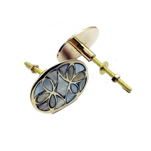 Top Quality Brass Oval Shape Mother of Pearl Cabinet Drawer knobs Kitchen Cupboard Knobs and Pulls Furniture Dresser Knobs