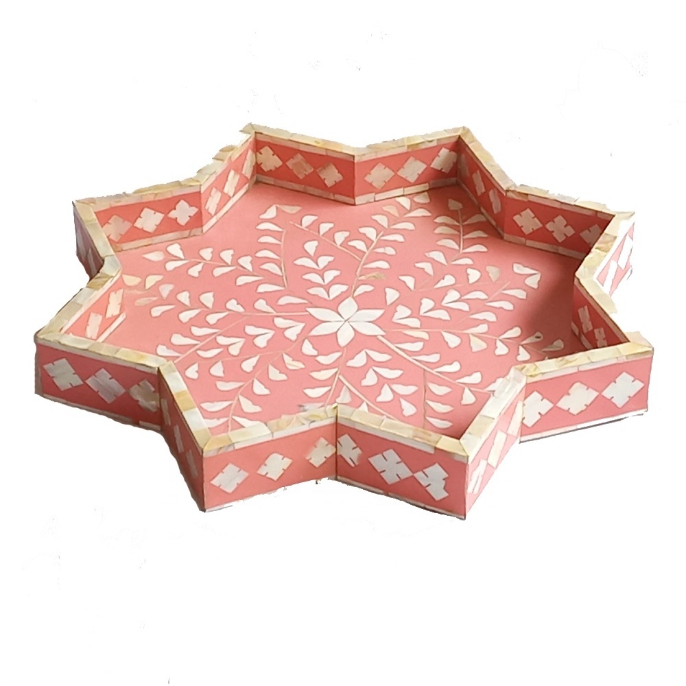 Best Quality Mother of pearl serving tray handle serving tray mother of pearl serving table tray low price and home decoration