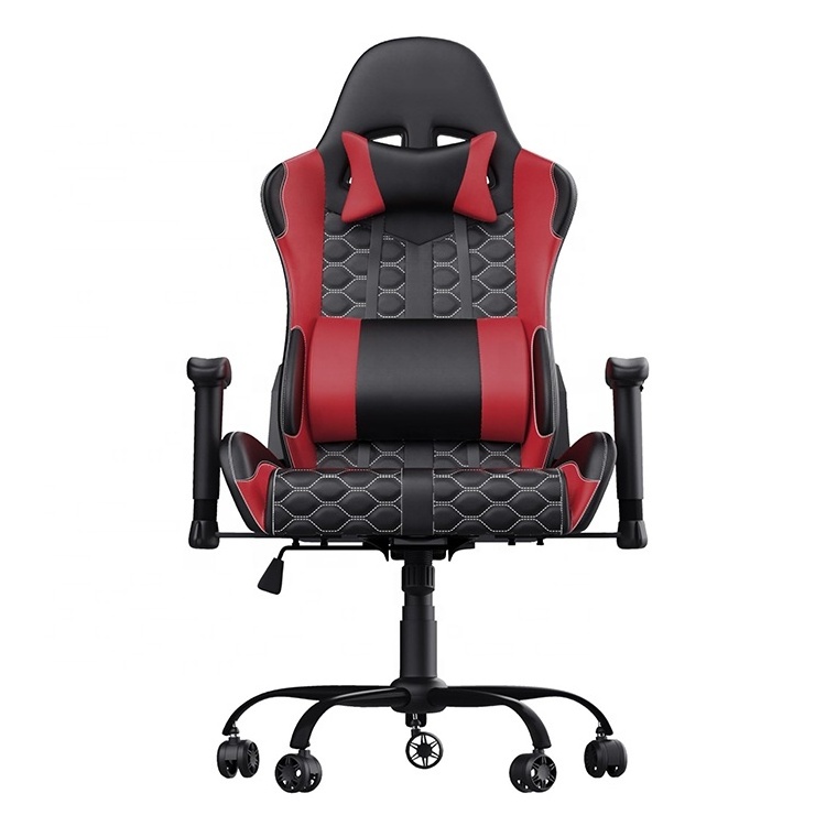 Cheap Reclining Silla Gamer Pro Seat Red Diamond Leather Racing Gaming Chair 450 Lbs PU Leather Pc Game Chair with Footrest