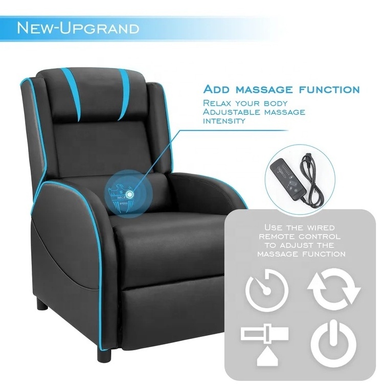 Faux Leather Water Resistant Gaming Bean Bag Chair Gaming Seat Recliner with Headphone Holder