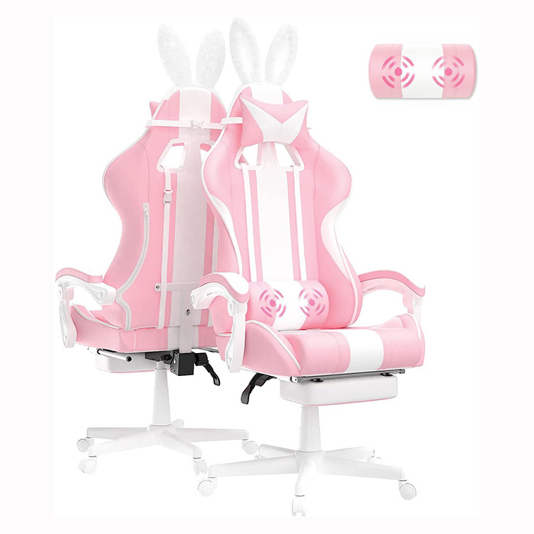 Low Price Brazil Best Big Tall Pink Music Video Chair Game Sillas Cadeira Gamer Massage Gaming Chair with Lights and Speakers