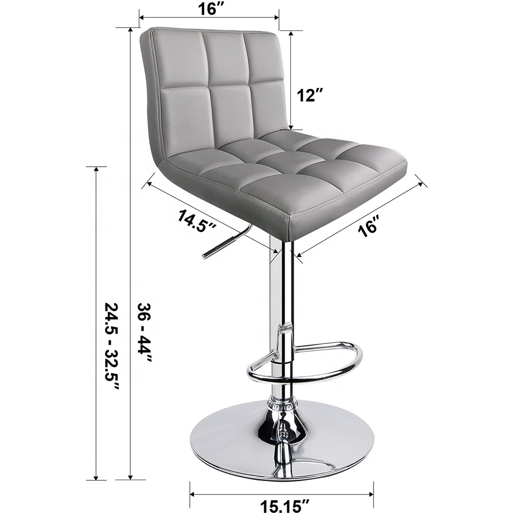 wholesale cheap pretty comfortable basic bar chair living room metal stool modern multi color grey bar stool with footrest