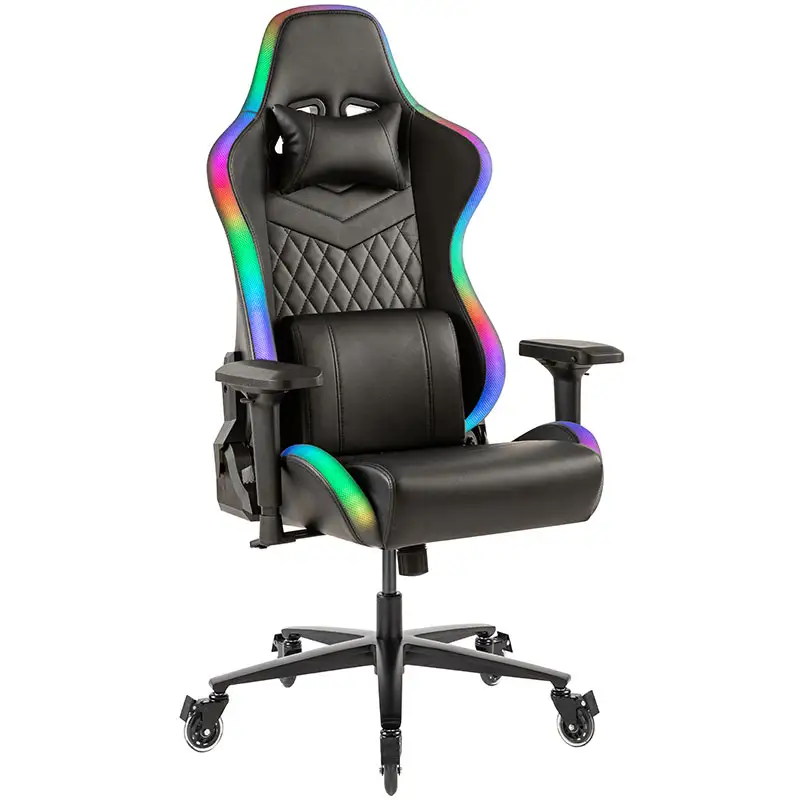 Custom Logo Italy Luxury High Back Ergonomic Rotating Big Tall Racing Computer Pc Office Game LED Rgb Gaming Chair with Wheels