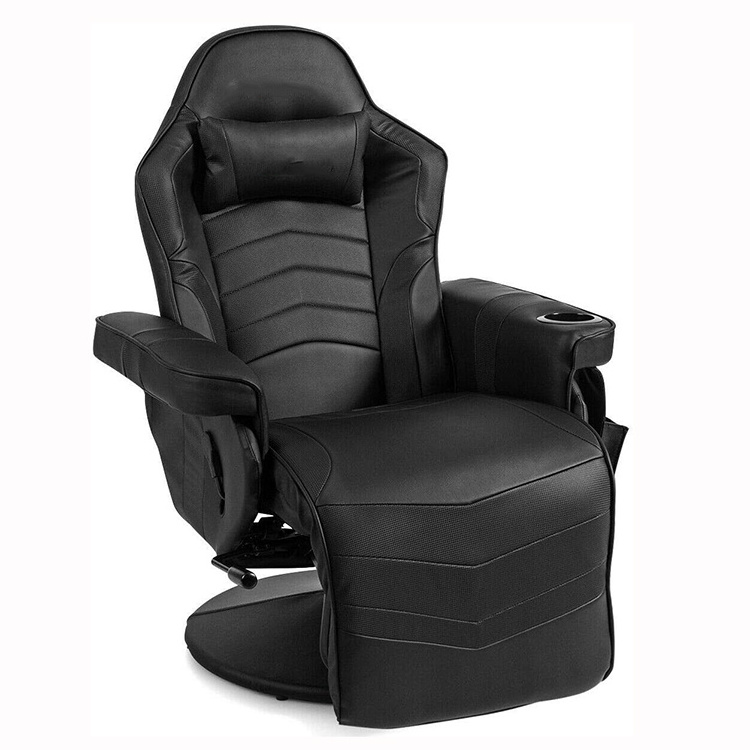 New Design Sofa Gamer Indonesia Leather Metal Grey Adjustable 360 Swivel Racing Style Tilt Reclining Gaming Chair with Footrest