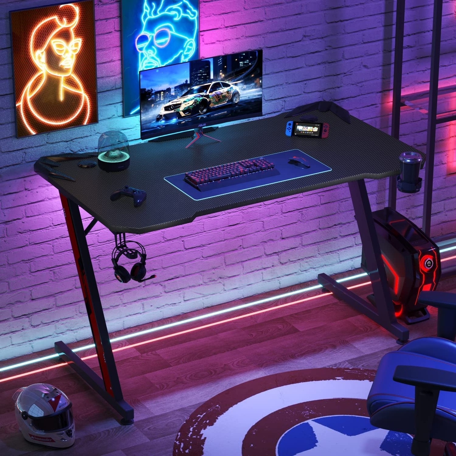 Spain popular high quality mesa de juego desk top computer high quality gamer computer table gaming desk for home office