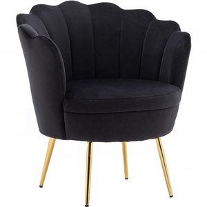 Modern Accent Velvet Comfy Upholstered Vanity Chairs Bedroom Armchair Dining Chairs Metal Legs Desk Makeup Chairs