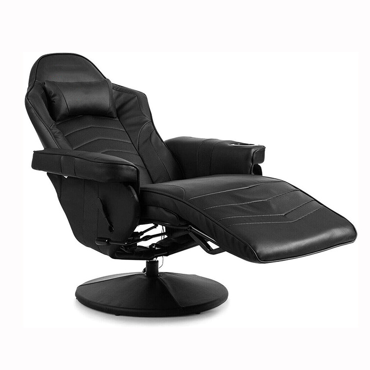 New Design Sofa Gamer Indonesia Leather Metal Grey Adjustable 360 Swivel Racing Style Tilt Reclining Gaming Chair with Footrest