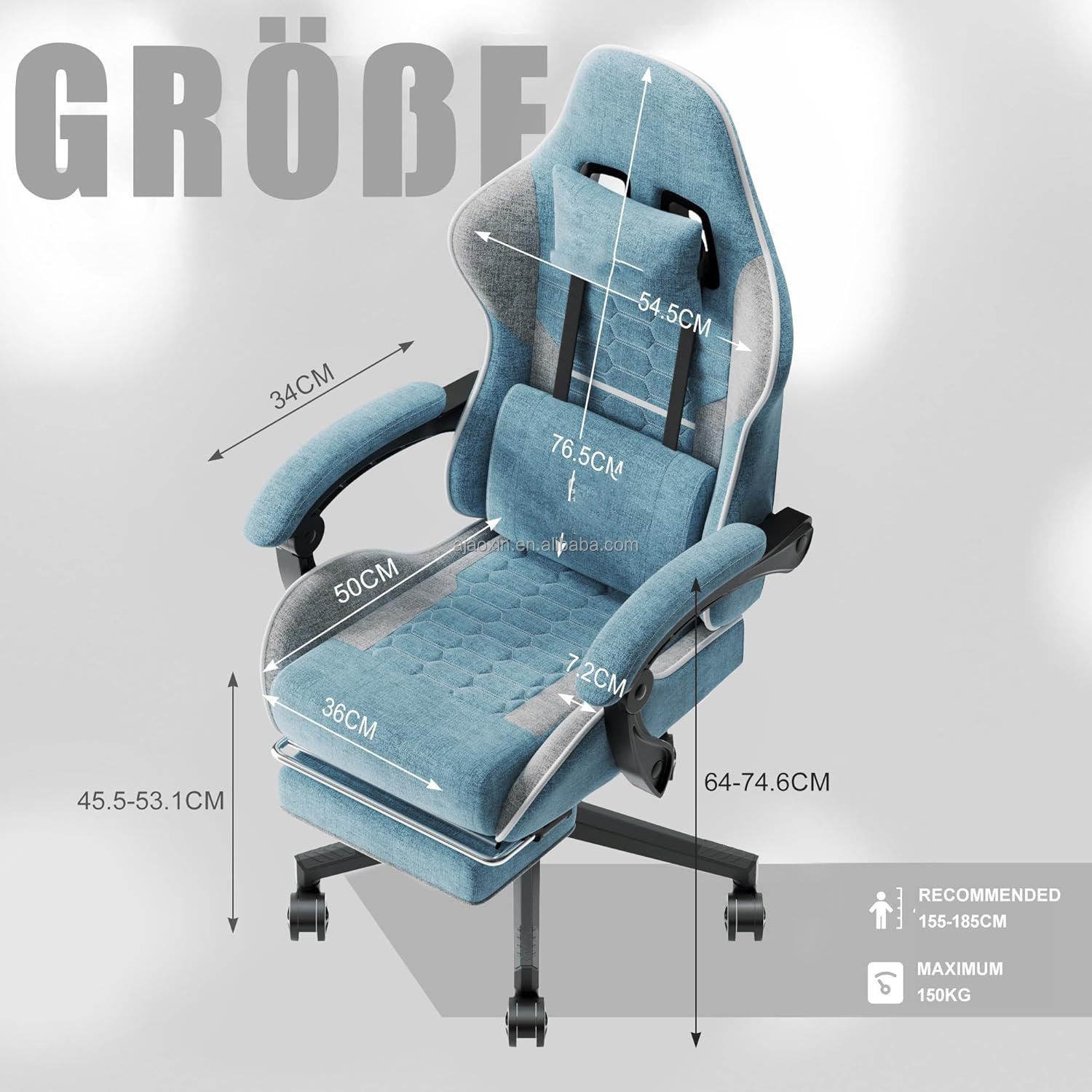 Luxury Germany Green Gamer Chair Chaise Gaming Sillas Recliner Rocker Ergonomic Massage Computer Pc Game Chair for Gaming Room