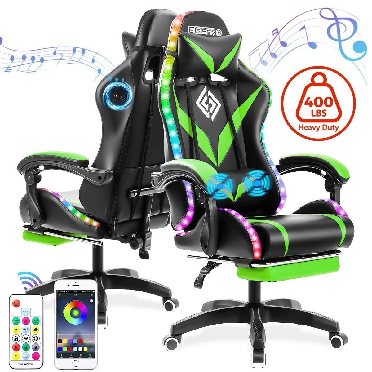 Hot Sale Computer PC Game Chair Gaming PU Leather Led RGB Silla Gamer racing rgb gaming chairs with lights and speakers