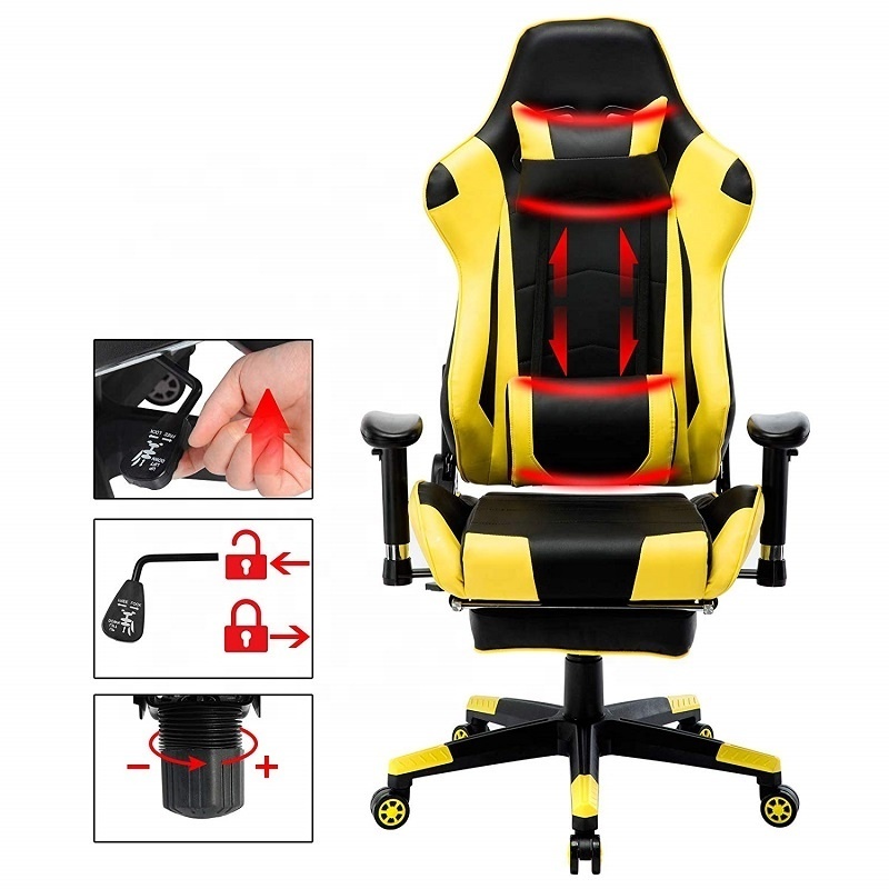 Free Sample Available Oxford Fabric Puff Silla Gamer Chair Bean Bag Racing Style Game Chair Ergonomic Swivel Office Chair