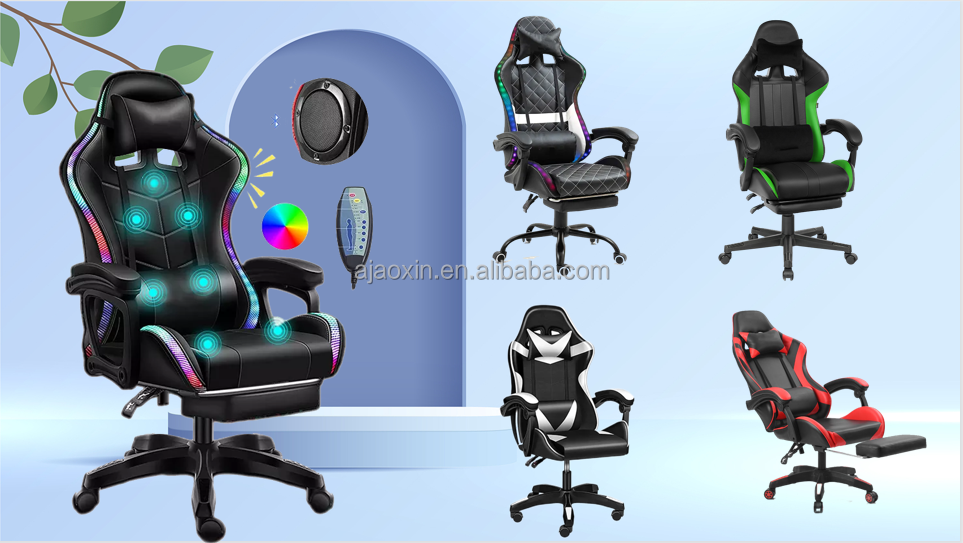 Luxury Germany Green Gamer Chair Chaise Gaming Sillas Recliner Rocker Ergonomic Massage Computer Pc Game Chair for Gaming Room