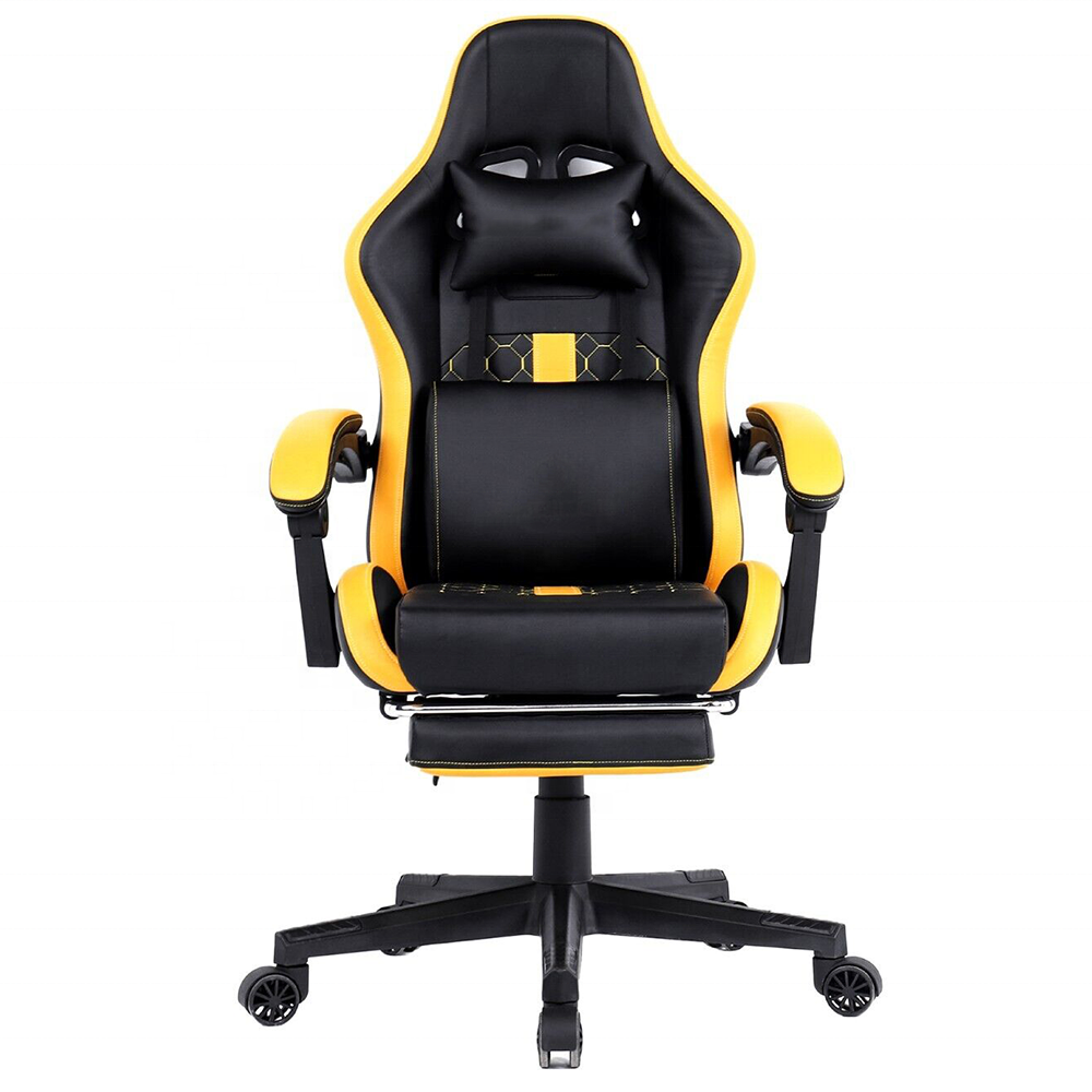 wholesale Anji pro silla gamer yellow premium elite gaming chair upholstery reclining 150kg video game chair with lumbar