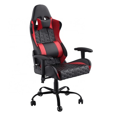 Cheap Reclining Silla Gamer Pro Seat Red Diamond Leather Racing Gaming Chair 450 Lbs PU Leather Pc Game Chair with Footrest