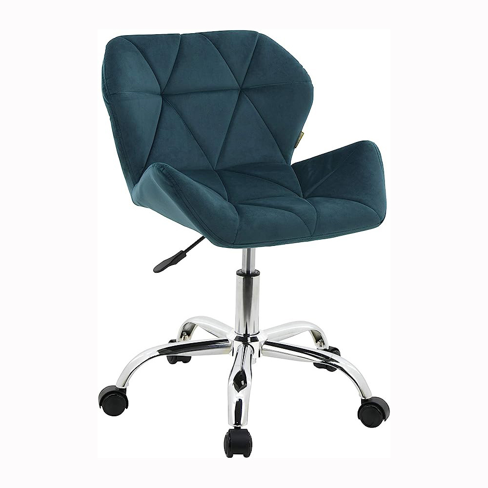 Factory Price Grey Low Back Armless Height Adjustable Velvet Hot Sale Office Chair Computer Desk Dining Swivel Bar Stools