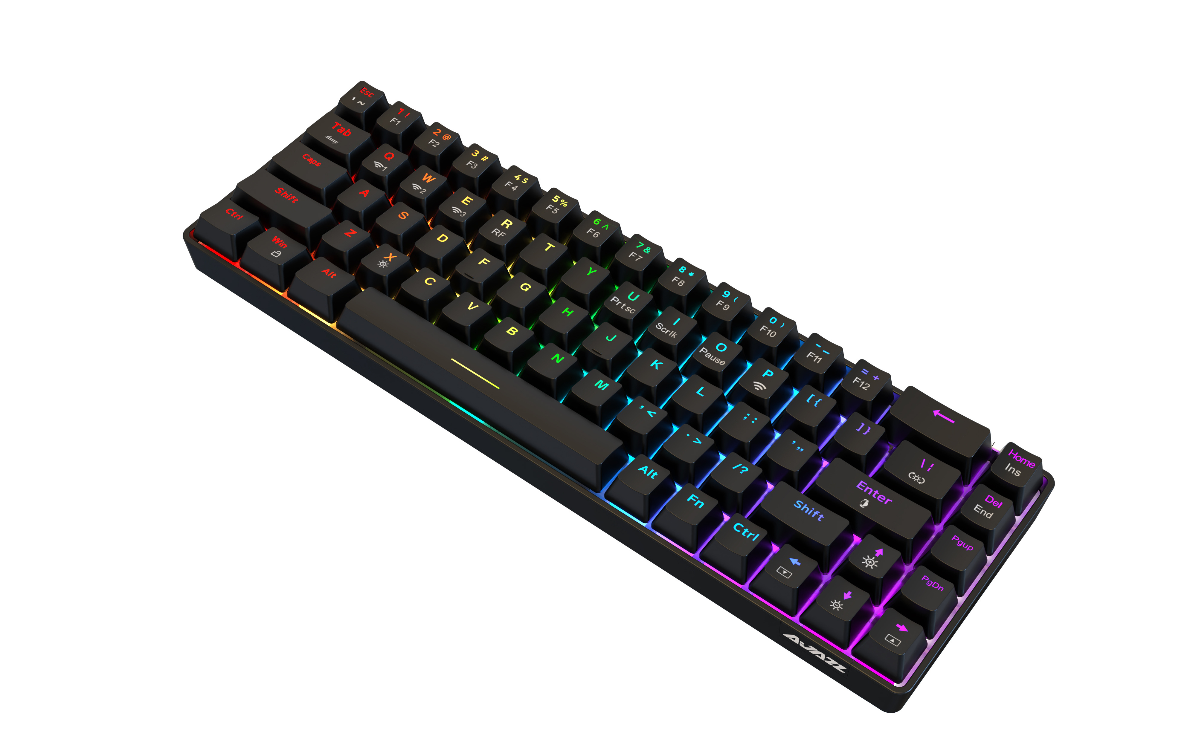 AJAZZ  K685T 68-Key  Wireless Wired Hot-swappable switch compatible with 3pin switch RGB lighting Mechanical Gaming Keyboard