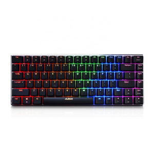 AJAZZ AK33 Compact 82 Keys Anti-Ghosting RGB single Backlit Mechanical Gaming mini  Keyboard for Win PC Gamer