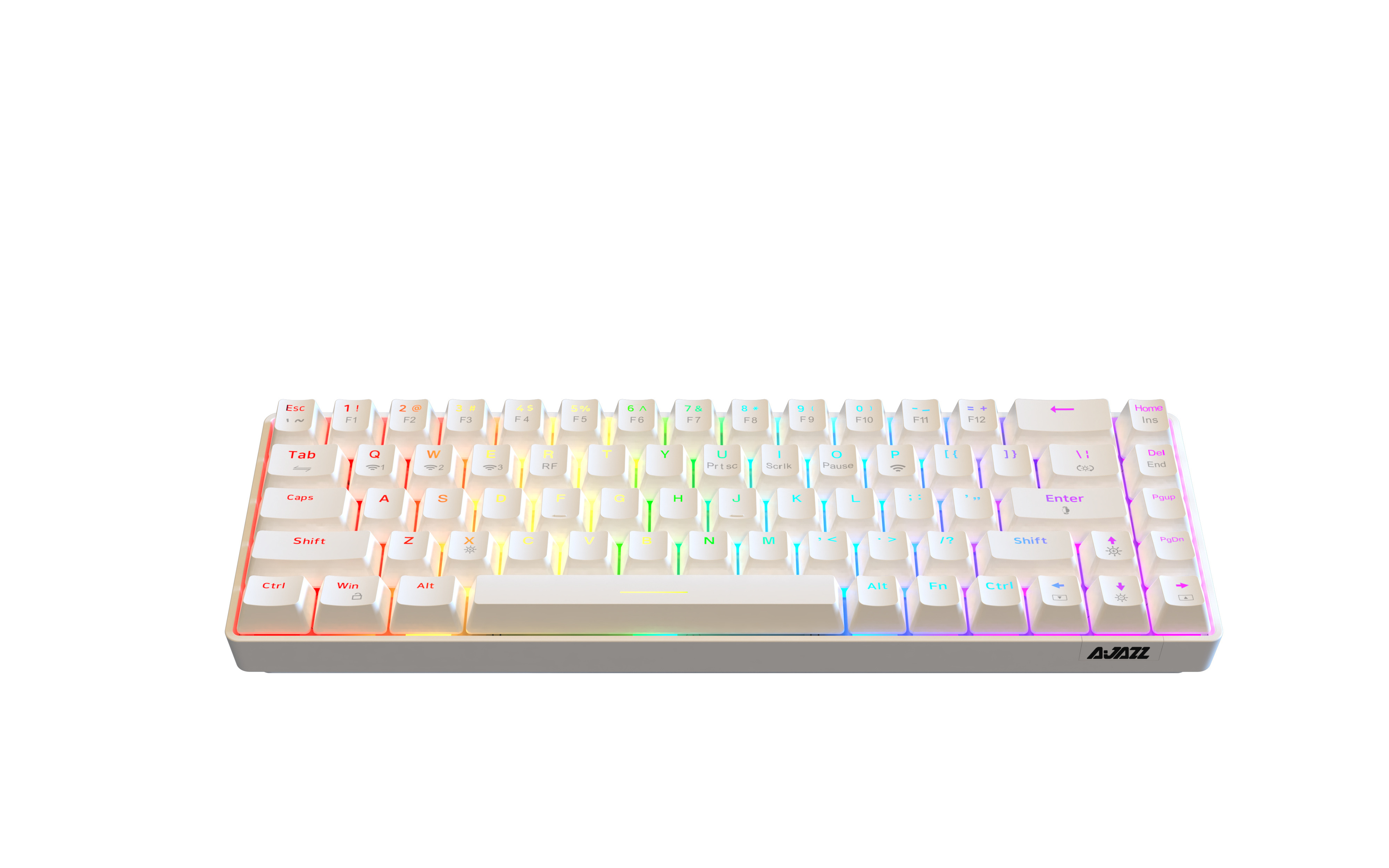 AJAZZ  K685T 68-Key  Wireless Wired Hot-swappable switch compatible with 3pin switch RGB lighting Mechanical Gaming Keyboard