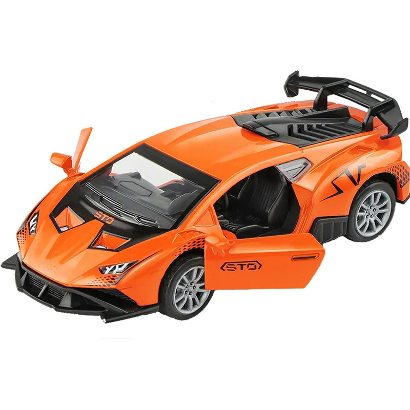 1:32 Alloy Sports car model pull back open the door car model children's die cast toys