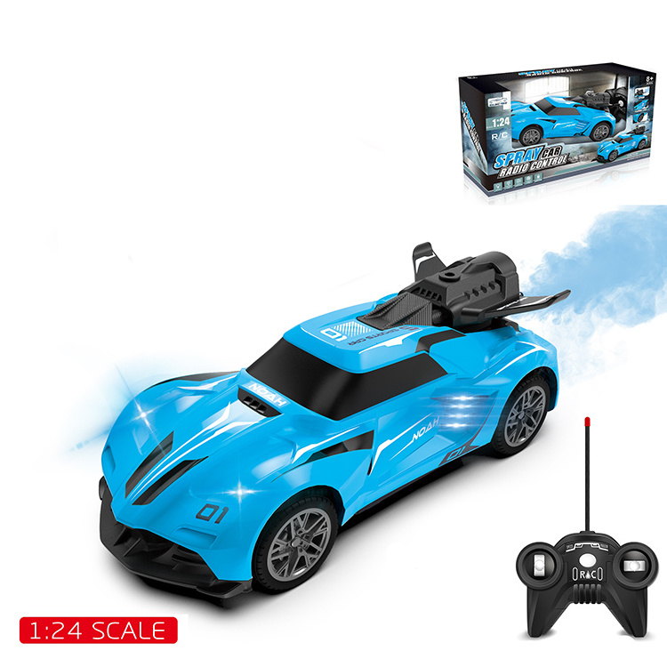 Hot Selling High Speed RC Car For Kids 1:24 Electric RC Racing Car With Light Spray Remote Control Drift Car Toys