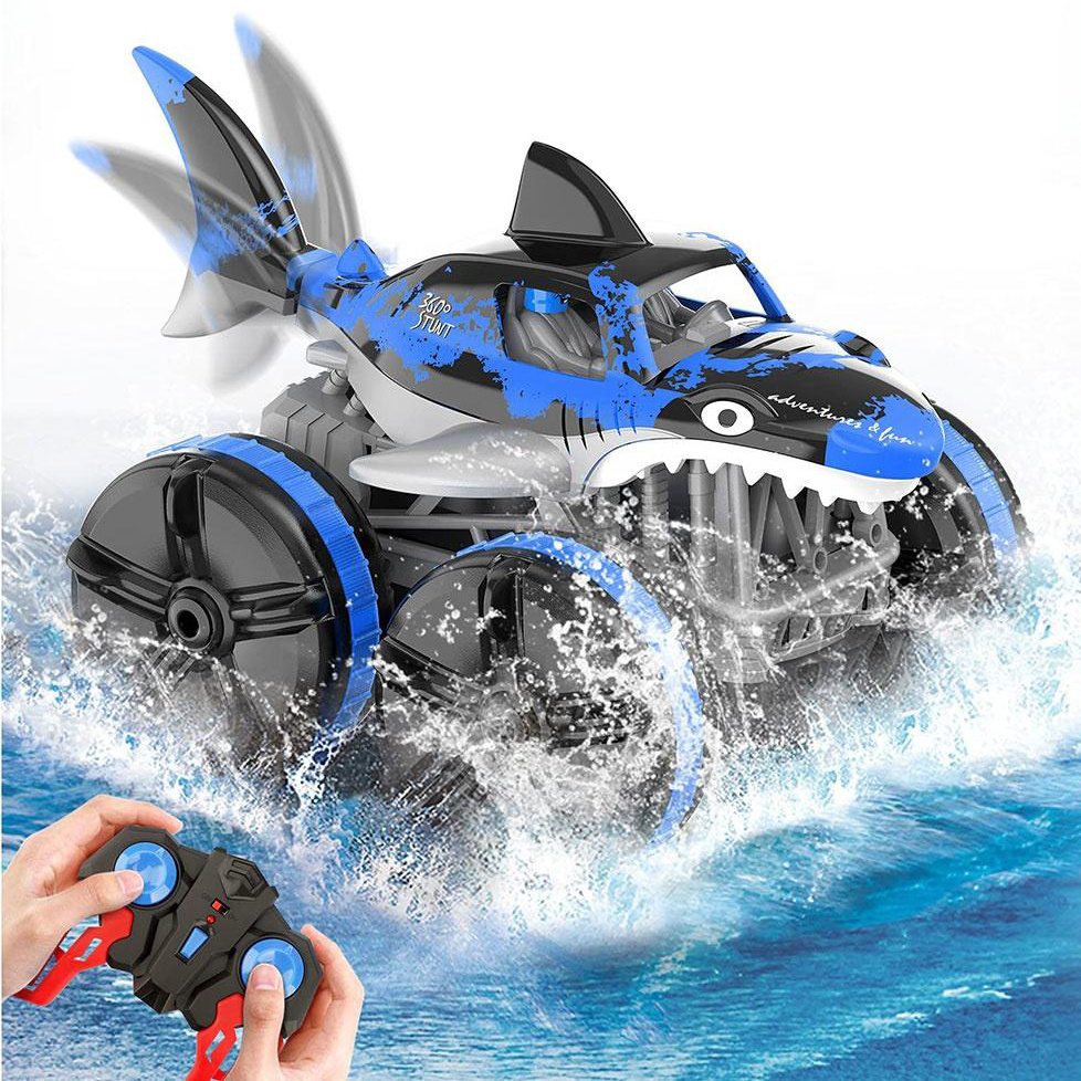 2.4g 360 Degrees Cool Stunt Rc Car Toys Remote Control Shark Amphibious Stunt Car,Amphibious Rc Shark Stunt Car